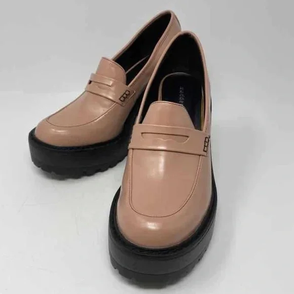 Madden Girl Size 9 Blush Pink Kassidy Platform Lug Sole Loafers - Picture 2 of 6